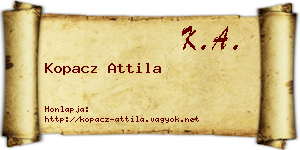Kopacz Attila névjegykártya