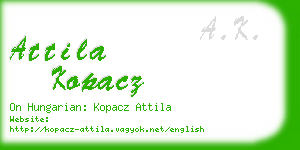attila kopacz business card